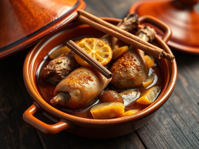 Konijn met gekonfijte citroen uit de Tajine