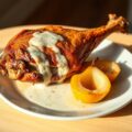 Konijnenbout met Roquefort saus
