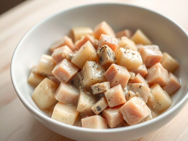 Koolrabi met ham en champignonsaus