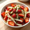 Koolrabisalade met aardbeien