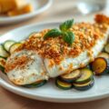 Koolvis met courgette en prei