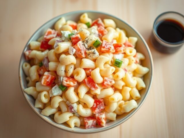 koude macaroni salade
