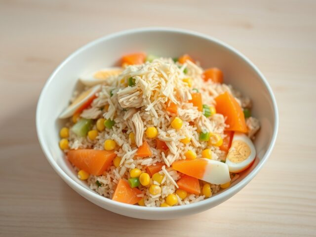 Koude rijstsalade