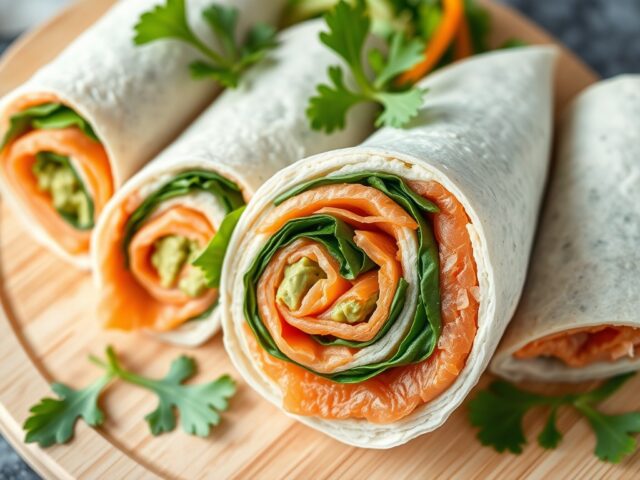 Koude wraps met guacamole