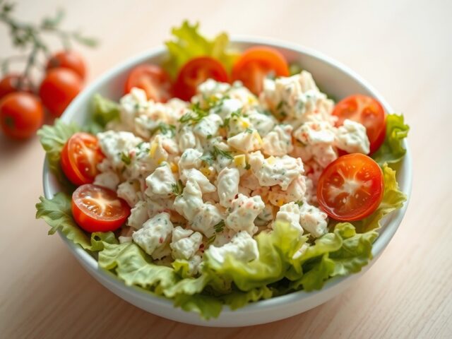 Krabsalade met karnemelkdressing