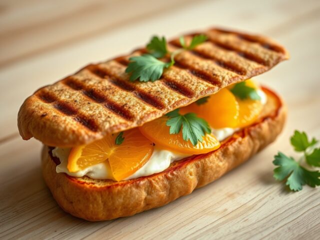 Krentenbol panini