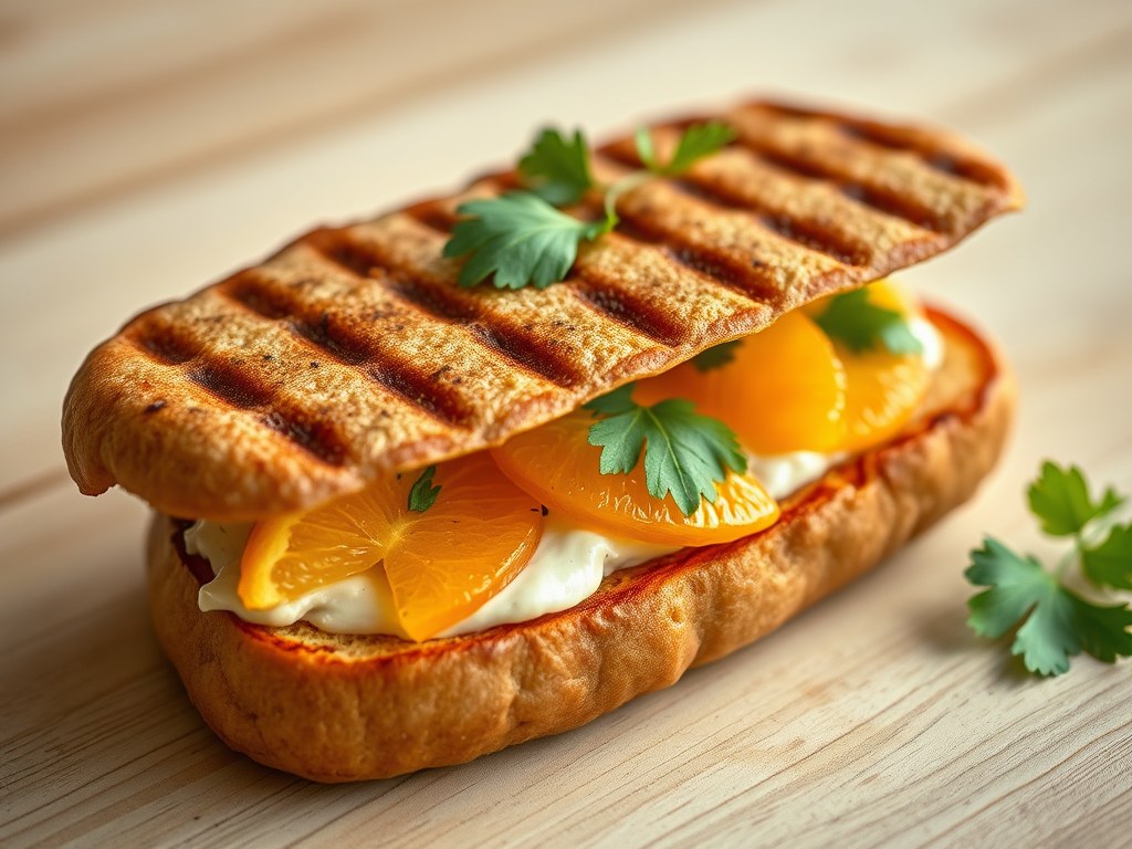 Krentenbol panini, AI-gegenereerde illustratie