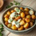Krieltjes met knoflooksaus