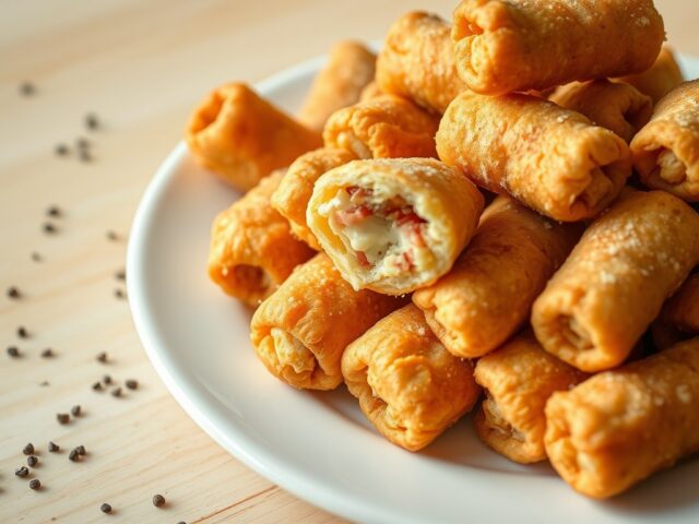 Kroketjes gevuld met seranoham