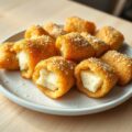 Kroketten gemaakt van scampi en belegen kaas