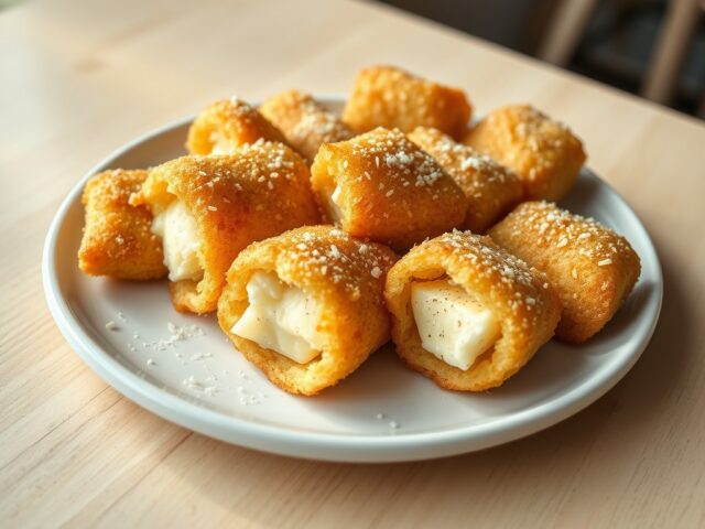 Kroketten gemaakt van scampi en belegen kaas