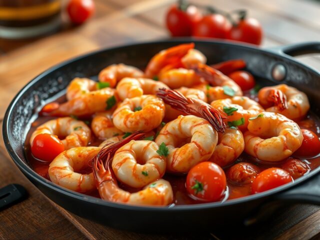 Kruidige scampi’s