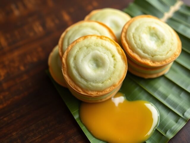 Kue Serabi (flensjes met kokossaus)