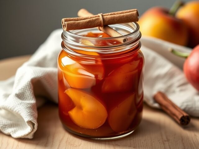 Kweeperenconfiture met kaneel
