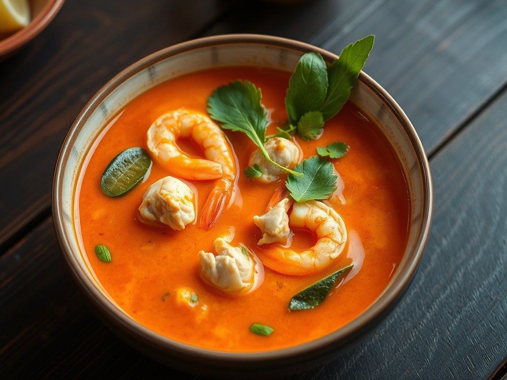 Laksa Curry Soep (Versie Jan A), AI-gegenereerde illustratie