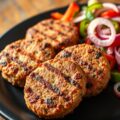 Lams Kebab voor Tandelozen + Paprika-Uien-Sla