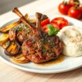 Lamskoteletjes in kruidenkorst met gegrilde venkel
