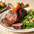Lamsrack met bonensalade