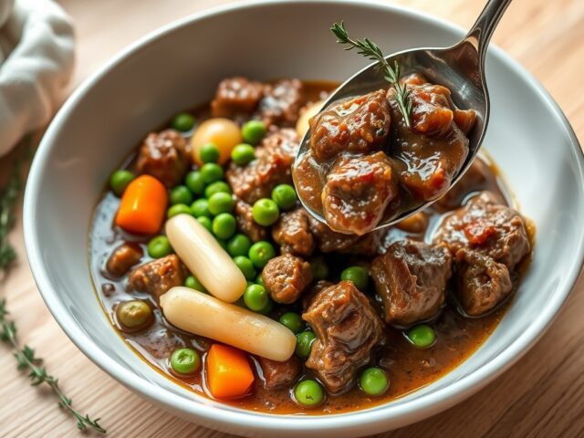 Lamsragout met primeurgroentjes