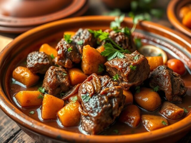 Lamsschouder met dadels en citroen