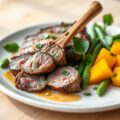 Lamsvlees met peultjes en mango