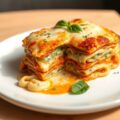 Lasagna met courgettesaus