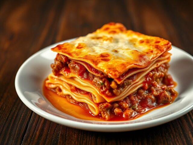 Lasagna met stoofvlees