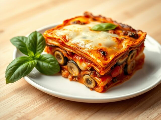 Lasagne met aubergine