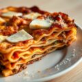 Lasagne met camembert
