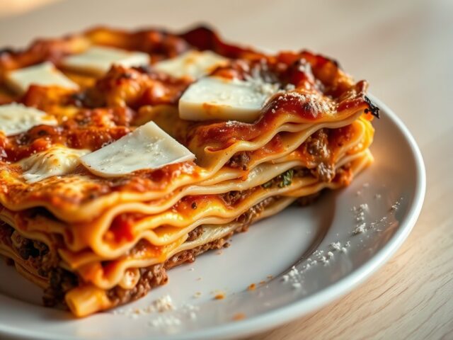 Lasagne met camembert