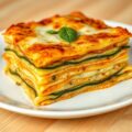 Lasagne met courgettesaus