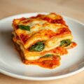 Lasagne met spinazie en bananen