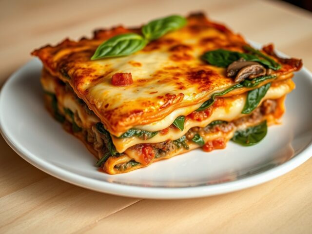 Lasagne met verse spinazie
