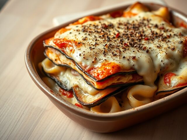 Lasagne van aubergine