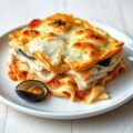 Lasagne van kabeljauw met mosselen