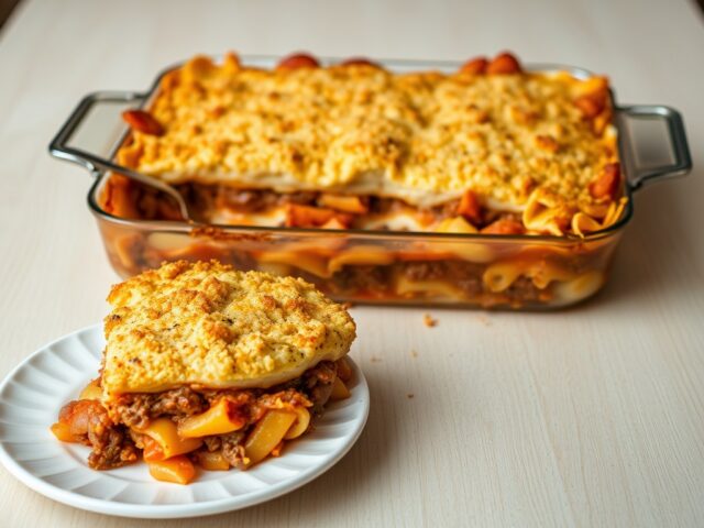 Lasagne van klapstuk met hutspot