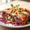 lasagne van rode kool