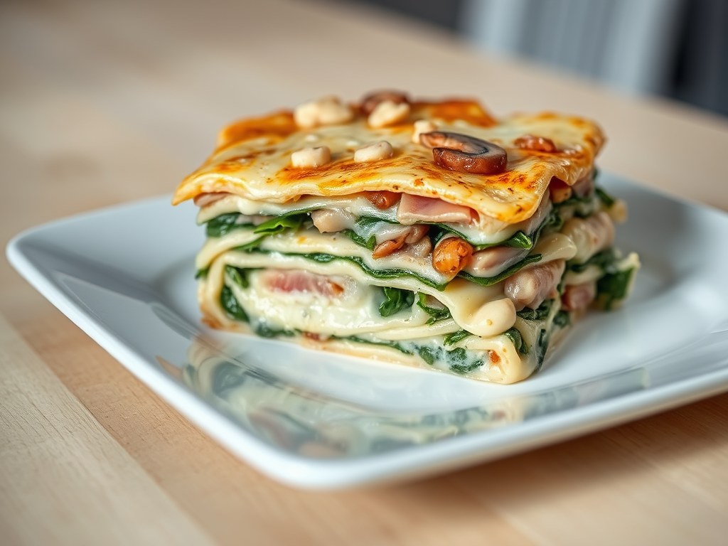 Lasagne verdi di Tania, AI-gegenereerde illustratie