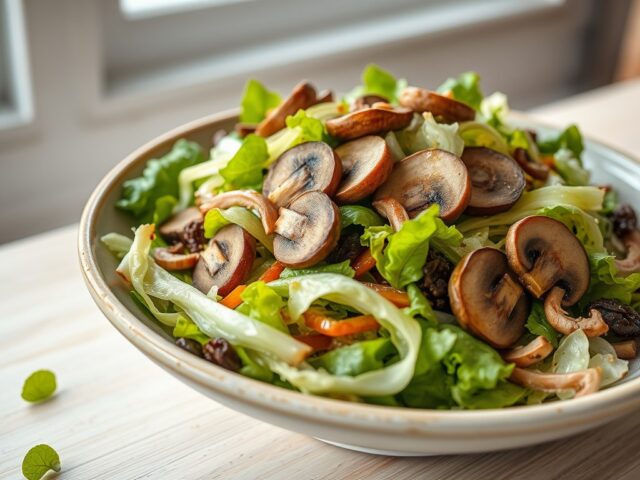 Lauwe salade met eekhoorntjesbrood