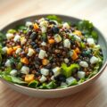 Lauwwarme linzensalade met geitenkaas