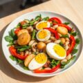 Lauwwarme salade nicoise
