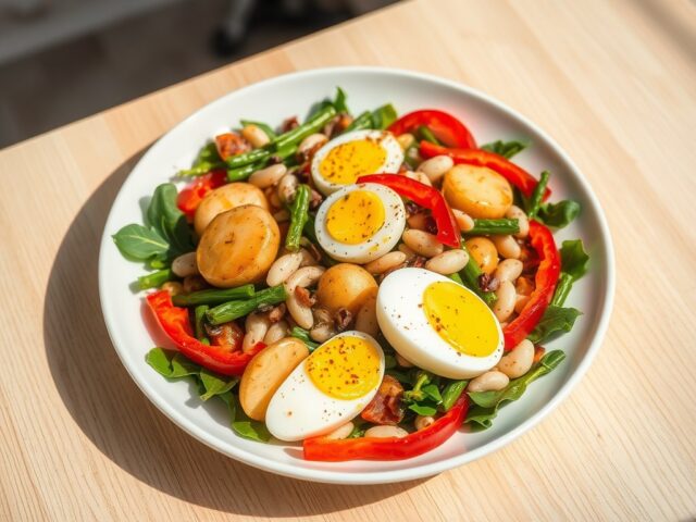 Lauwwarme salade nicoise