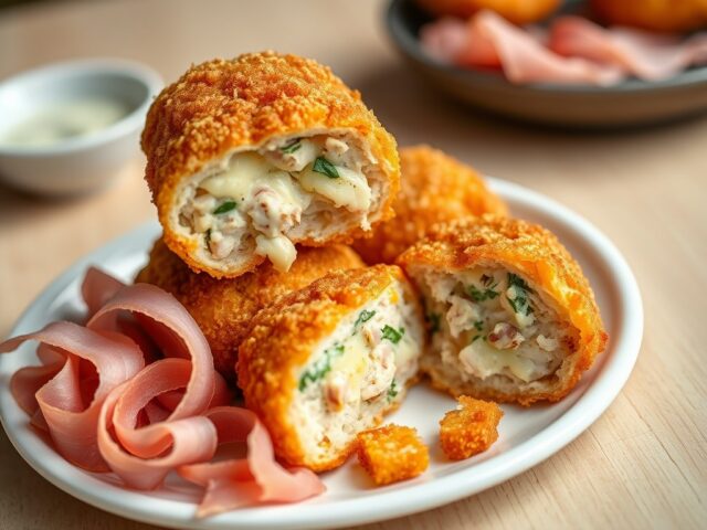 Lekkere spaanse kipkroketjes met rauwe ham