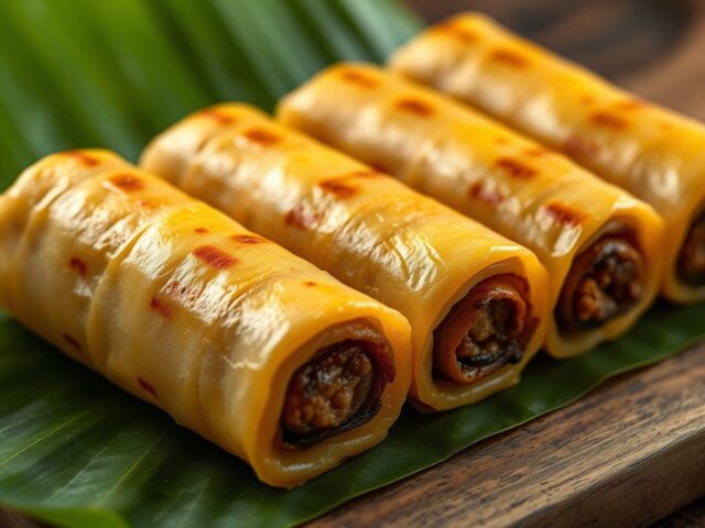 Lemper met gehaktvulling