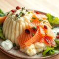 Lentestammpot met rode zalm