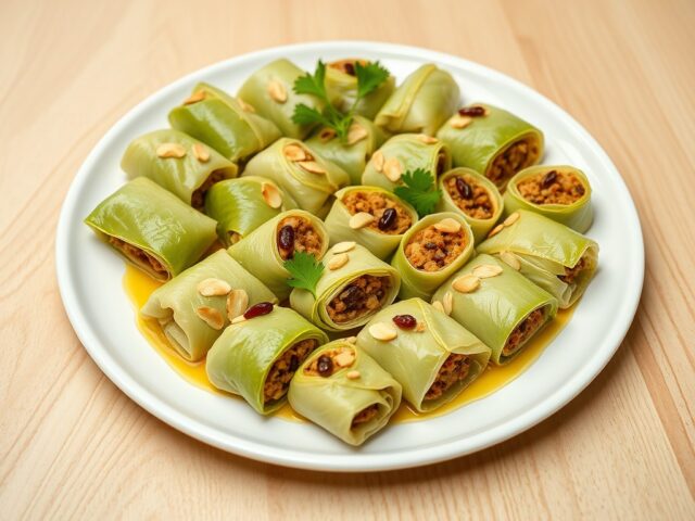 Libanese Koolrolletjes met pikante vulling