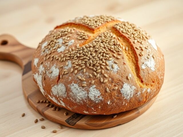 Lijnzaadbrood rond