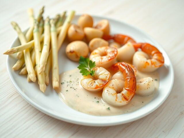 Limburgse asperges met peterselie aardappelen en