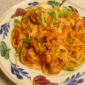 Linguine Alfredo met Cajun garnalen