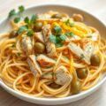 Linguine met kip en gekonfijte citroen